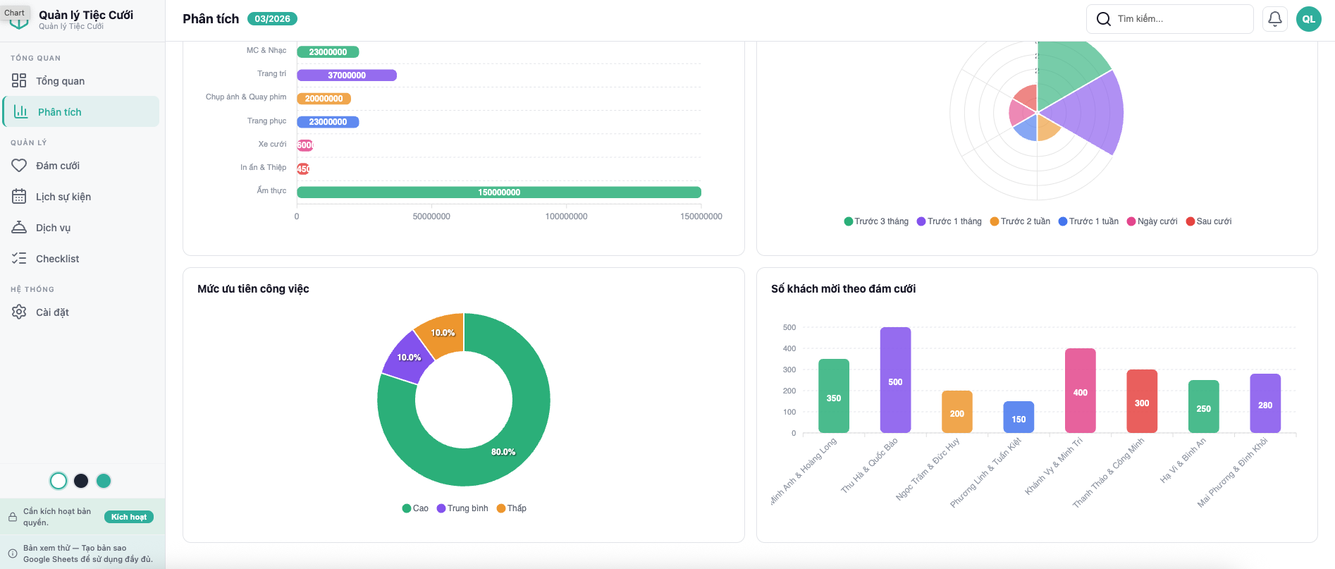 Quản lý Tiệc Cưới screenshot 3