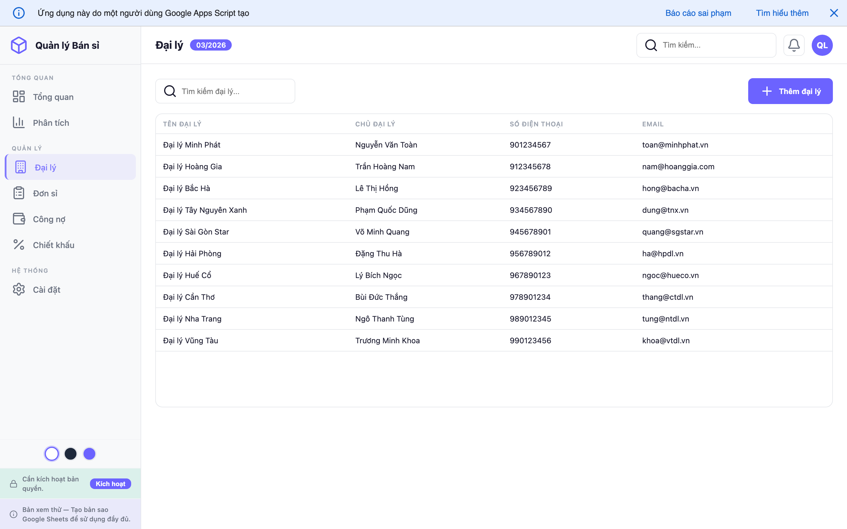 Quản lý Bán sỉ screenshot 3
