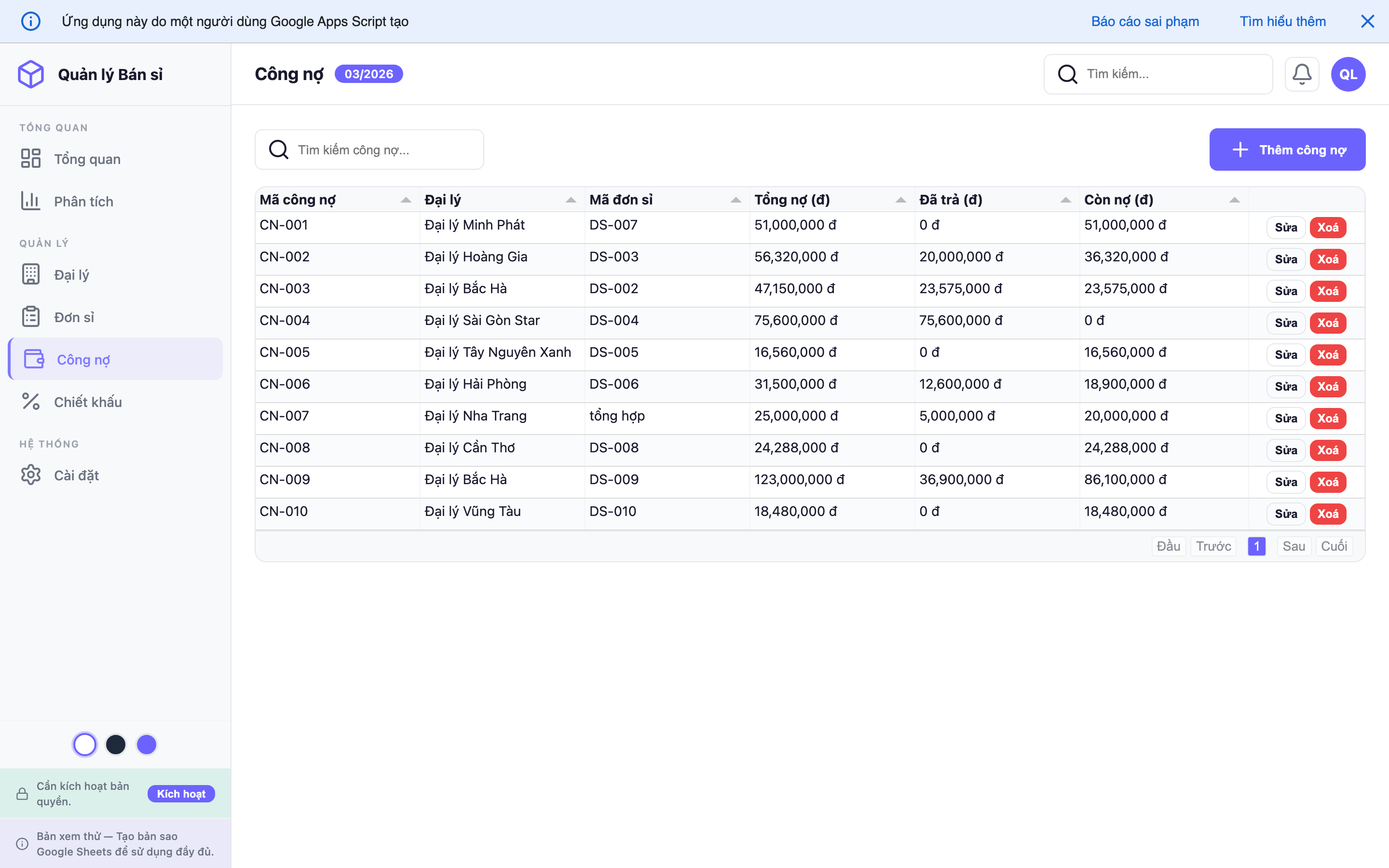 Quản lý Bán sỉ screenshot 5